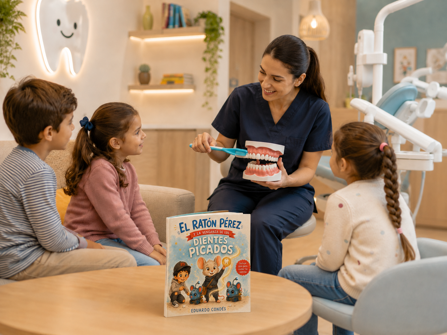 Campaña dental infantil con actividades educativas